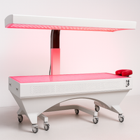 Red Light Therapy Bed Built for Full Body Treatment, Medical-Grade LEDs, Height-Adjustable Canopy, Touch Controls