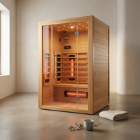 Heliox LuminaWood Infrared Sauna Cabin — Studio Shot