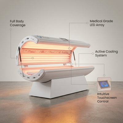 Red Light Therapy Bed Built for Full Body Treatment, Medical Grade LEDs, Touchscreen Control, Active Cooling
