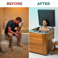 TimberChill Glacier Pro Cedar Cold Plunge — Before & After
